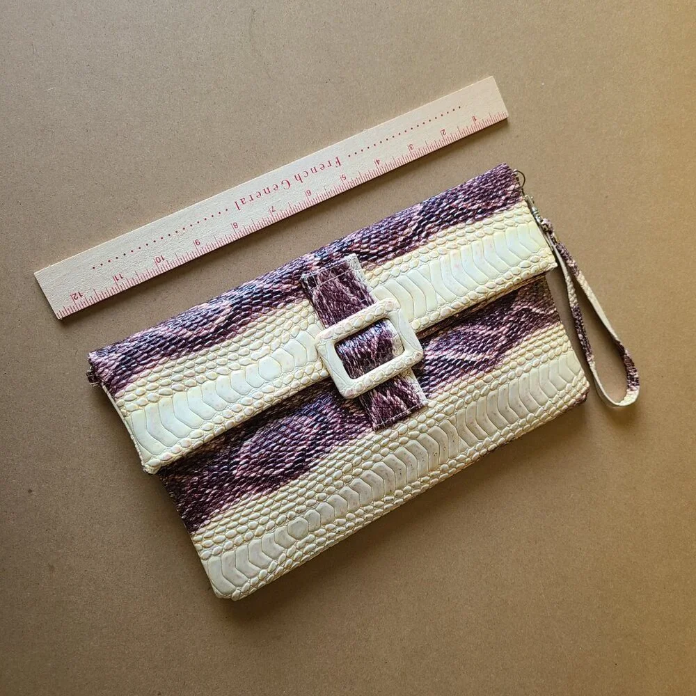 Faux Snake Clutch Purse - Picture 2 of 8